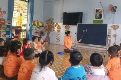Hoạt động học: “Dạy đếm đến 2. Nhận biết nhóm đối tượng 2. Làm quen chữ số 2” của lớp Mẫu giáo nhỡ B