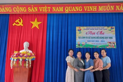 Trường Mầm Non Phổ Châu tổ chức hội thi tự làm và sử dụng đồ dùng dạy học năm học 2023-2024