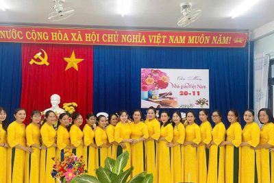Trường mầm non Phổ Châu hân hoan kỷ niệm chào mừng 42 năm ngày nhà giáo Việt Nam